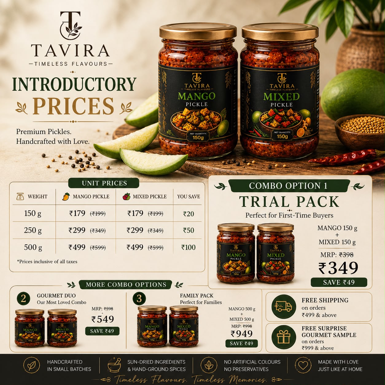 Combo Pack 150 G ( Mango + Mixed Pickle)