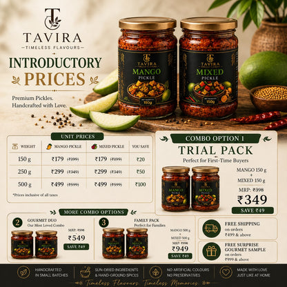Combo Pack 150 G ( Mango + Mixed Pickle)