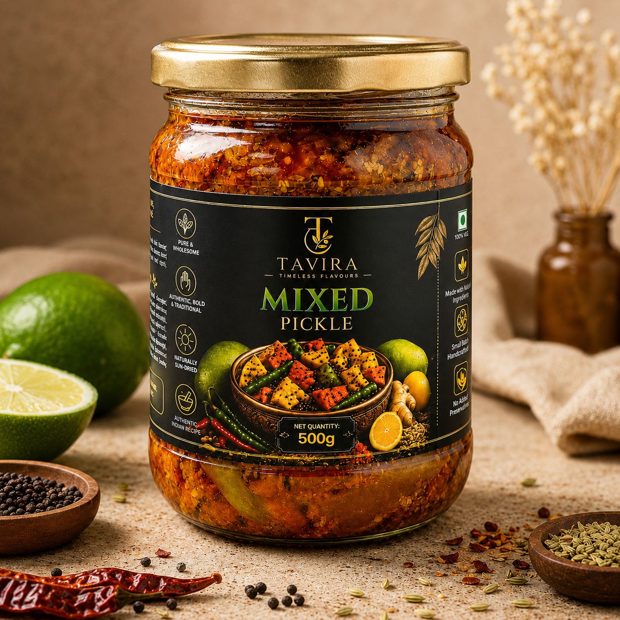 Combo Pack of 250 G ( Mango + Mixed Pickle)